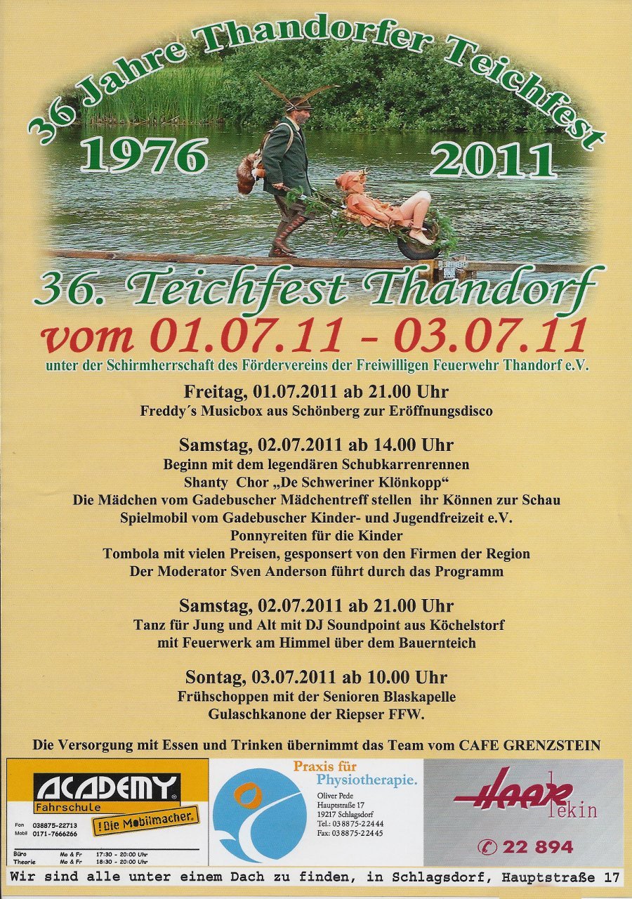 Das Plakat zum Teichfest